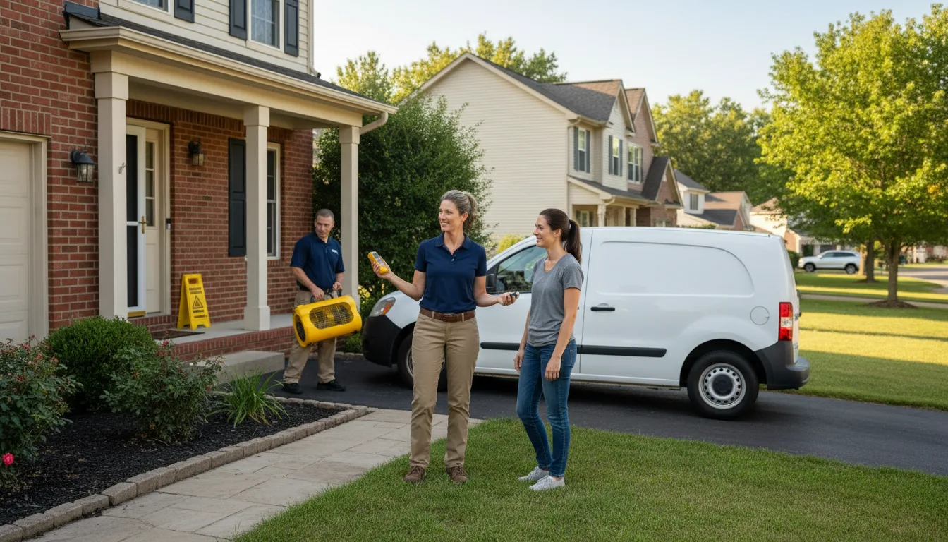 Residential water damage restoration in Michigan, ND